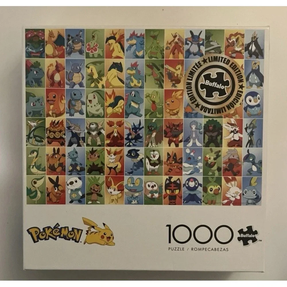 Buffalo Games Pokemon 1000 Piece Puzzle Limited Edition 10600 Stamp Pattern